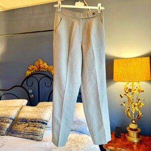 Vintage 90s Tan Linen Blend Light Casual Dress Pants